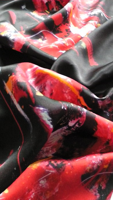 'Le duel' silk art scarf