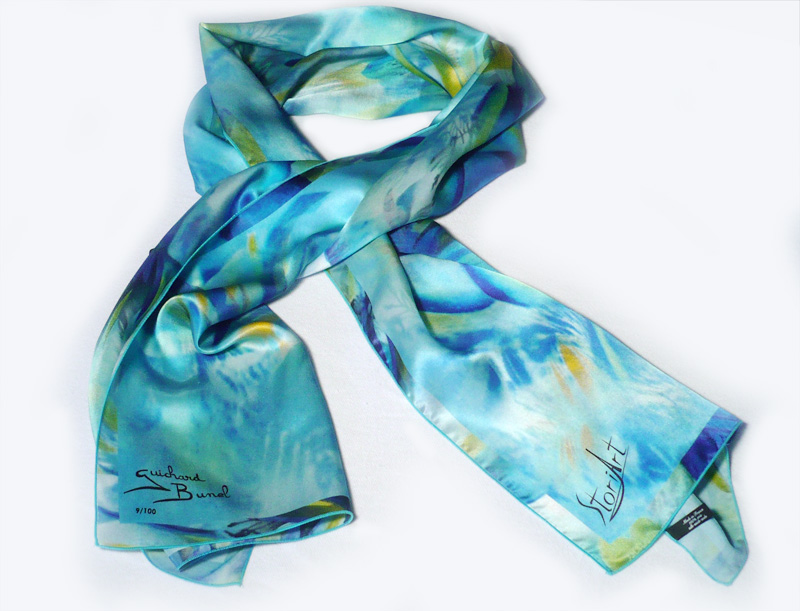 Sil art scarf "Perroquets"